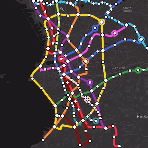Refonte prospective orientée métro du réseau de transport marseillais